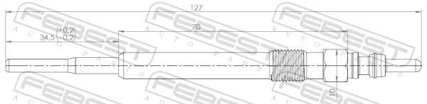 Bujie incandescenta FEBEST 23642-006