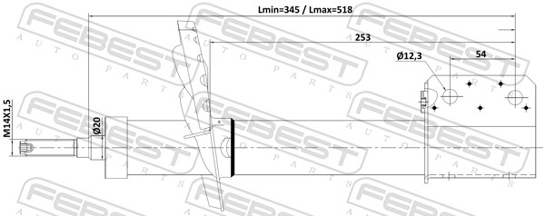Amortizor FEBEST 24110-004F