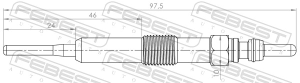 Bujie incandescenta FEBEST 24642-001