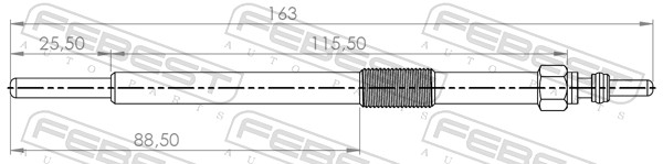 Bujie incandescenta FEBEST 24642-002