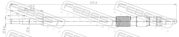 Bujie incandescenta FEBEST 25642-002