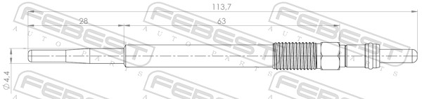 Bujie incandescenta FEBEST 25642-005