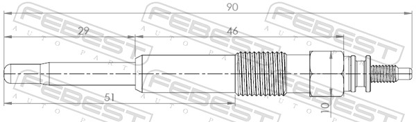 Bujie incandescenta FEBEST 25642-006