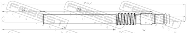 Bujie incandescenta FEBEST 25642-009