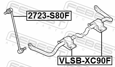 Bieleta antiruliu FEBEST 2723-S80F