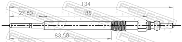 Bujie incandescenta FEBEST 27642-001