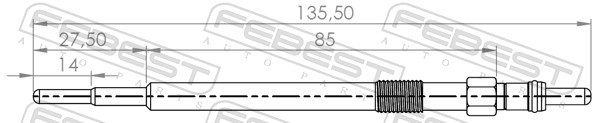 Bujie incandescenta FEBEST 27642-002