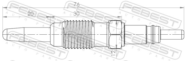 Bujie incandescenta FEBEST 28642-005