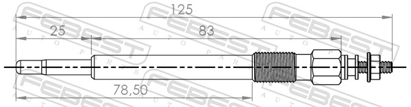 Bujie incandescenta FEBEST 29642-002