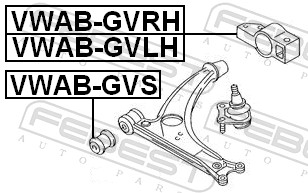 Suport trapez FEBEST VWAB-GVRH