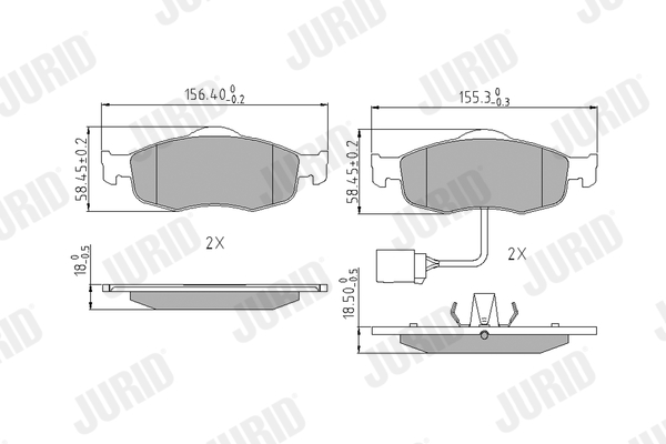 Placute frana JURID 571522J