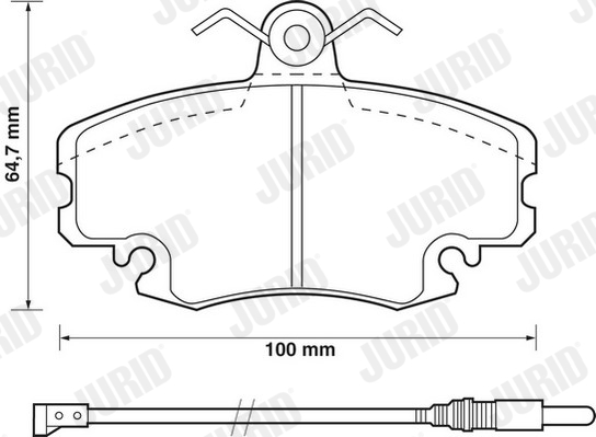 Placute frana JURID 571526D