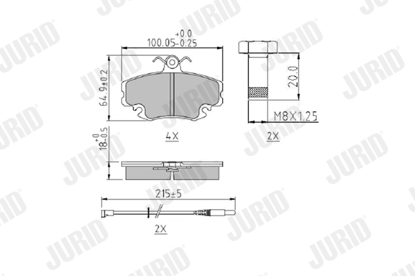 Placute frana JURID 571526J