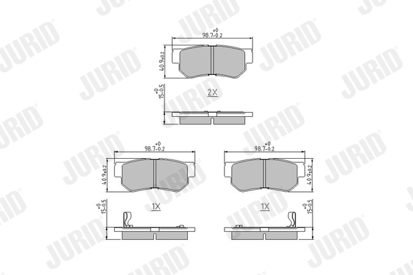 Placute frana JURID 572557J