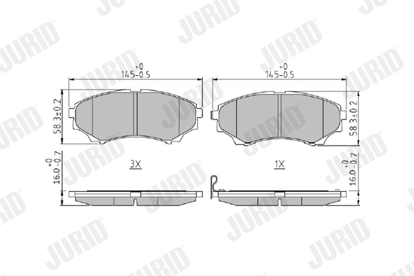 Placute frana JURID 572572J