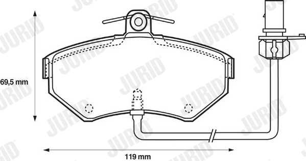 Placute frana JURID 573006J