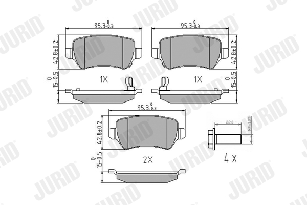 Placute frana JURID 573122J