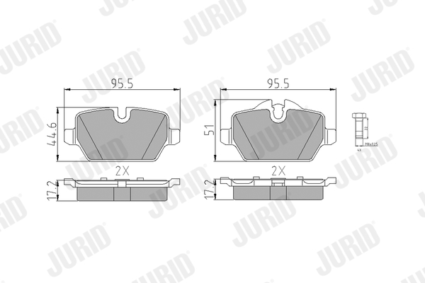 Placute frana JURID 573136J
