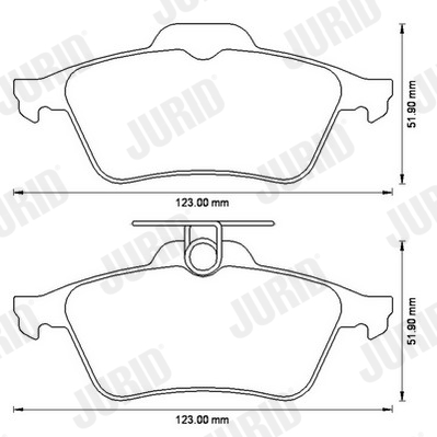 Placute frana JURID 573186J