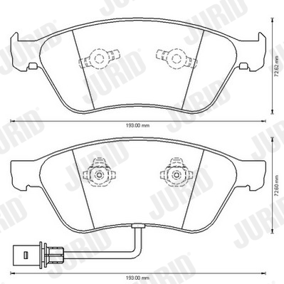 Placute frana JURID 573207JC