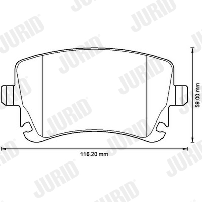 Placute frana JURID 573220JC
