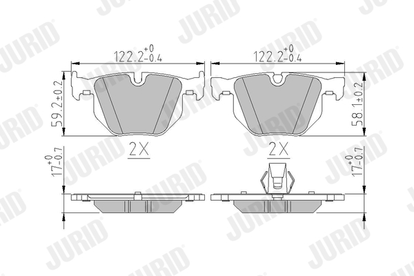 Placute frana JURID 573224J