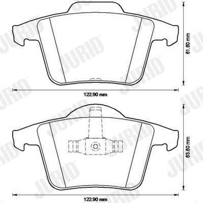 Placute frana JURID 573236JC