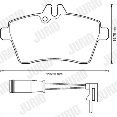Placute frana JURID 573265JC