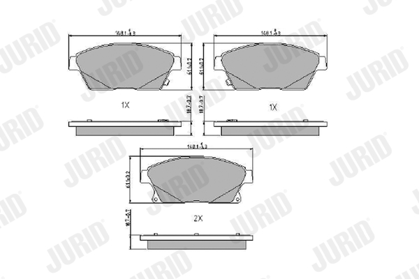 Placute frana JURID 573325J