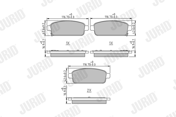 Placute frana JURID 573335J