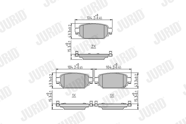 Placute frana JURID 573983J