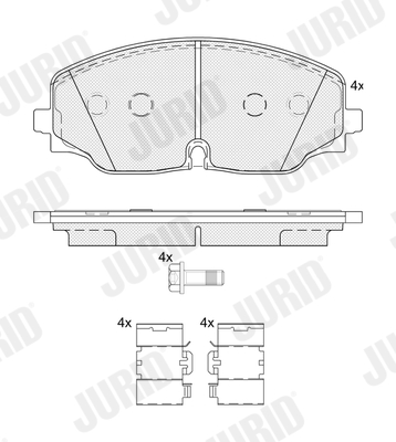 Placute frana JURID 574119J