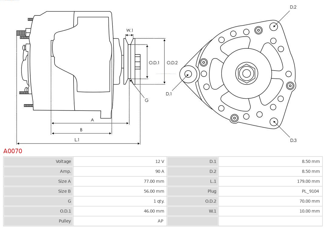 Alternator AS-PL A0070