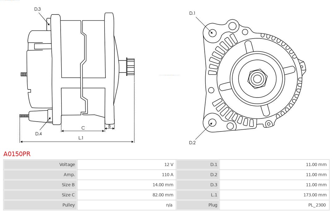 Alternator AS-PL A0150PR