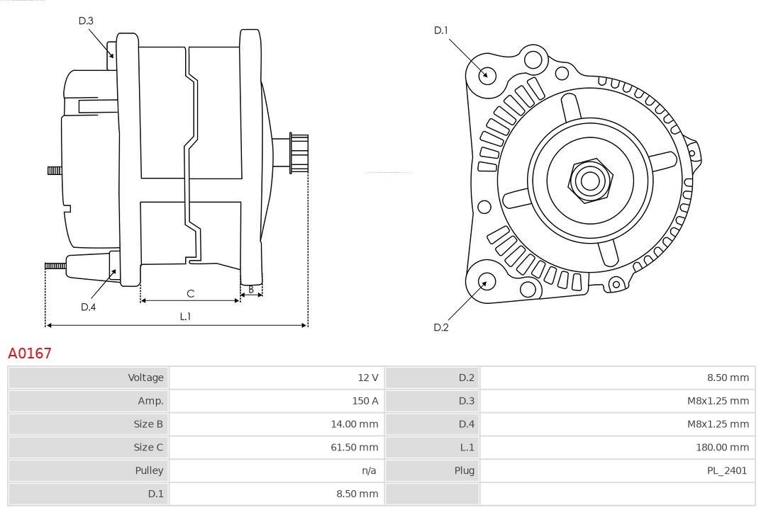 Alternator AS-PL A0167
