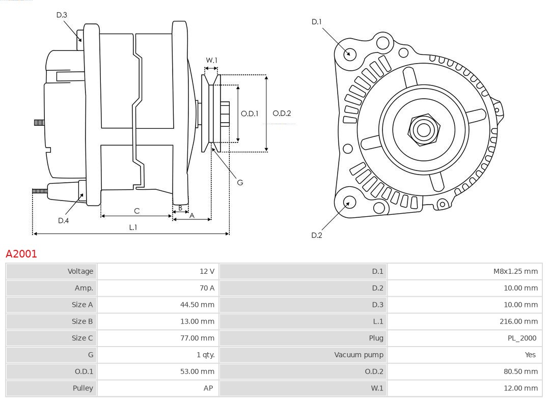 Alternator AS-PL A2001