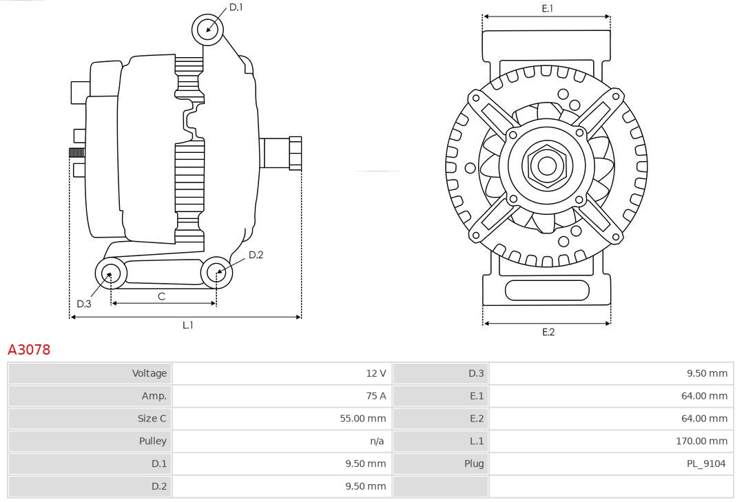 Alternator AS-PL A3078