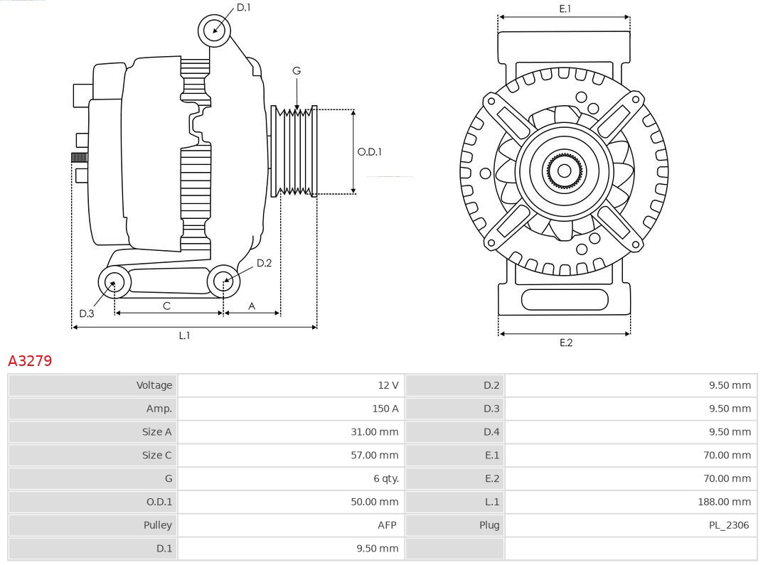 Alternator AS-PL A3279