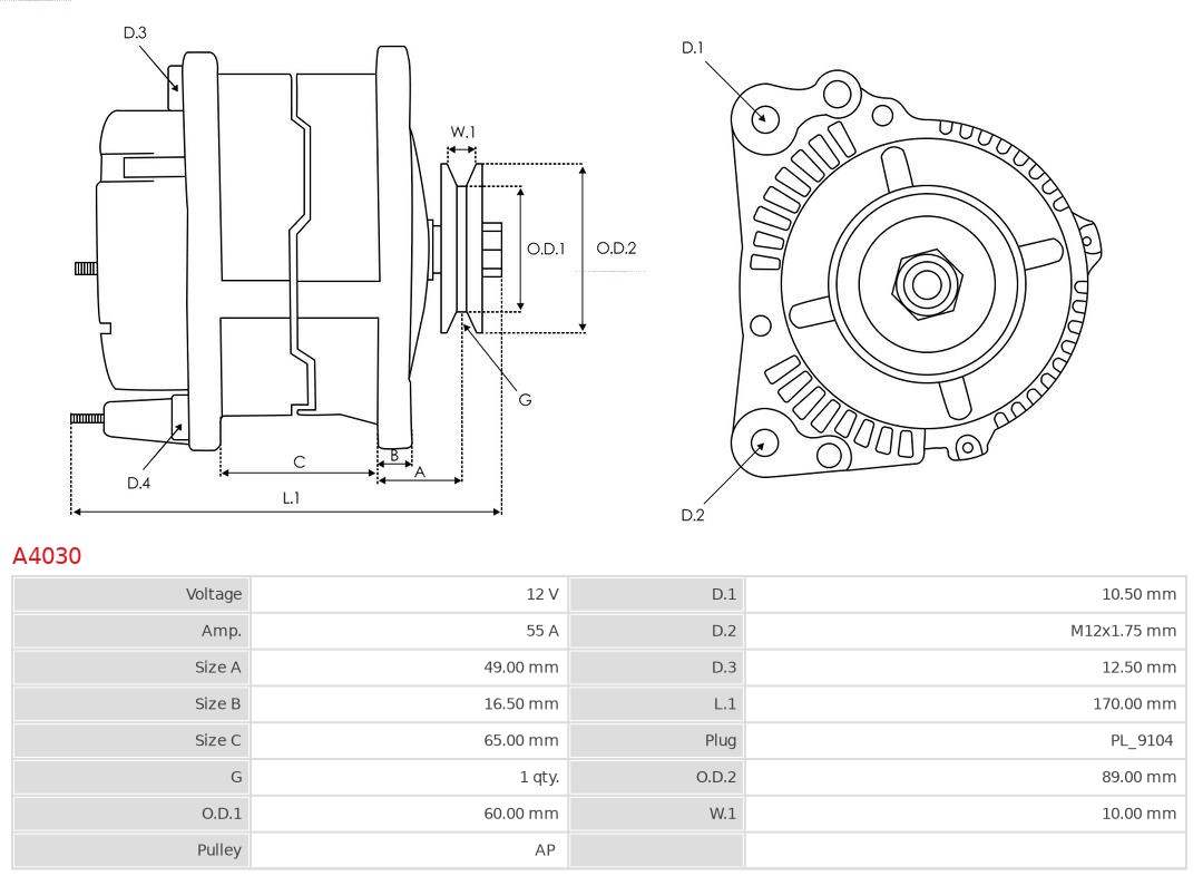 Alternator AS-PL A4030
