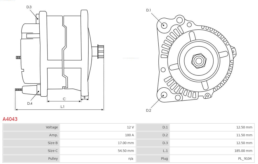 Alternator AS-PL A4043