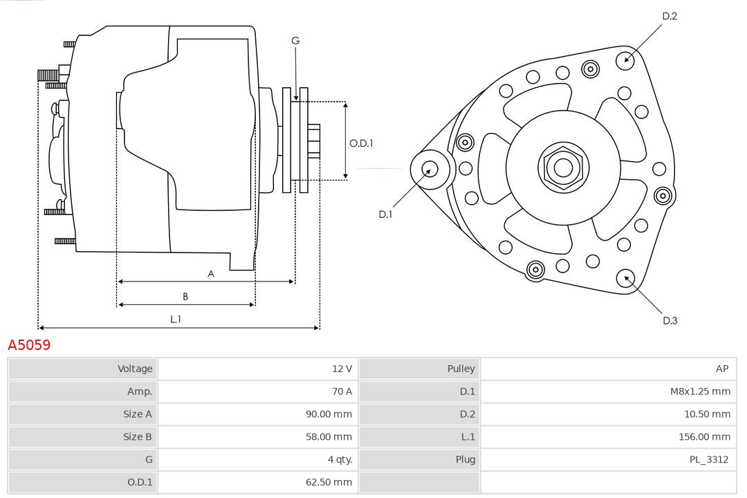 Alternator AS-PL A5059