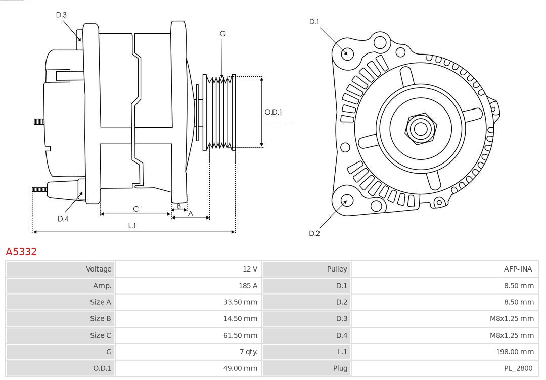 Alternator AS-PL A5332