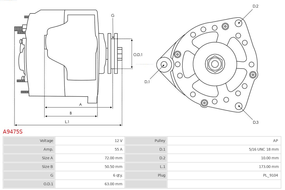 Alternator AS-PL A9004