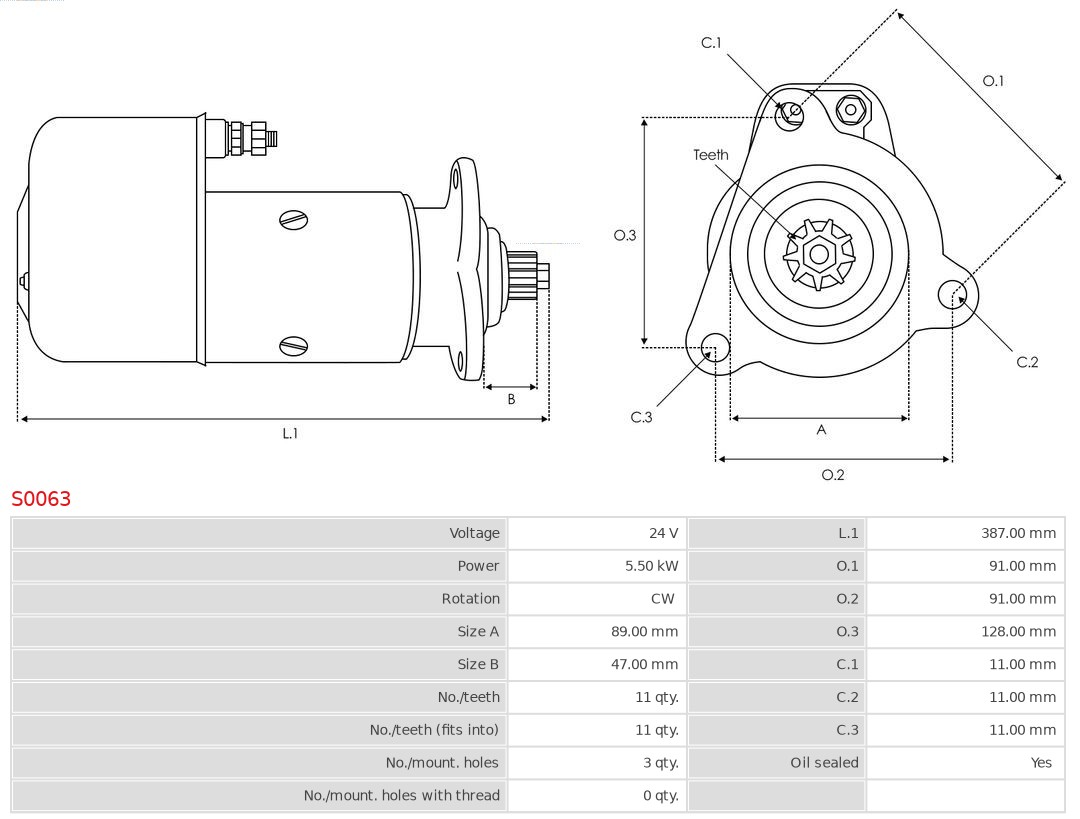 Alternator AS-PL A0961(SEG)
