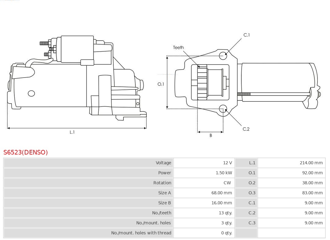 Alternator AS-PL A6715(DENSO)