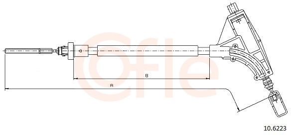 Cablu frana de parcare COFLE 10.6223