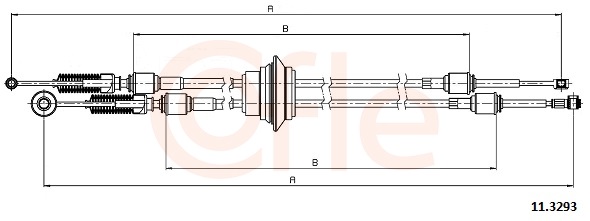 Cablu transmisie manuala CITROEN JUMPY I (U6U_) 2.0 HDi 110  diesel 109 cai COFLE 11.3293