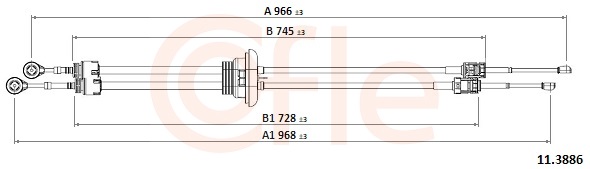 Cablu transmisie manuala CITROEN JUMPY I (U6U_) 2.0 HDi 110  diesel 109 cai COFLE 11.3886