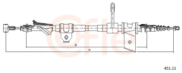 Cablu frana de parcare COFLE 451.11