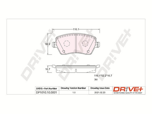 Placute frana DRIVE DP1010.10.0001